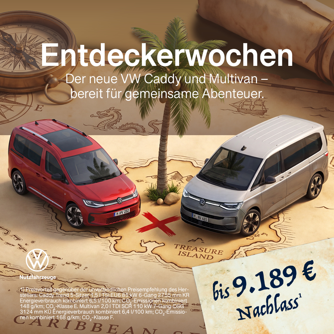 HEADER MOBILE Entdecker Wochen Caddy + Multivan HEADER MOBILE Entdecker Wochen Caddy + Multivan
